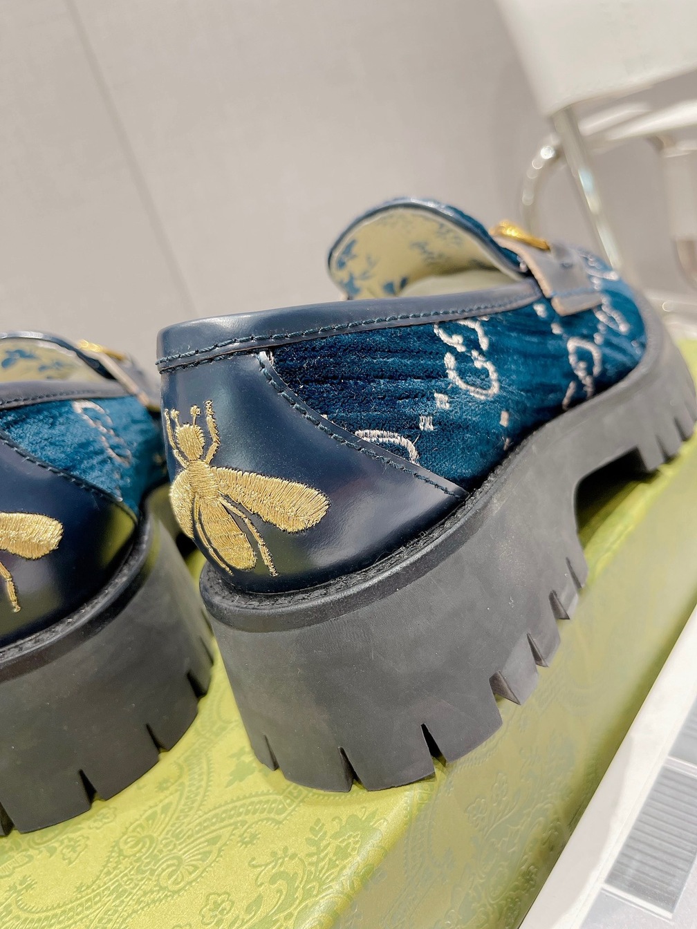 Gucci Loafer Velvet Green Ss2022