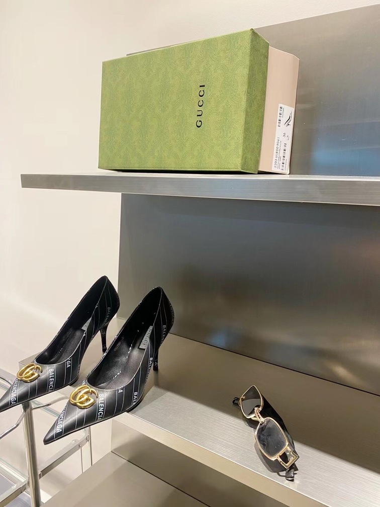 Guccixbalen Heels Black Ss2022