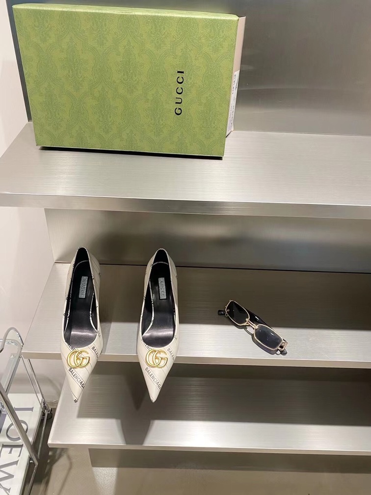Guccixbalen Heels White Ss2022