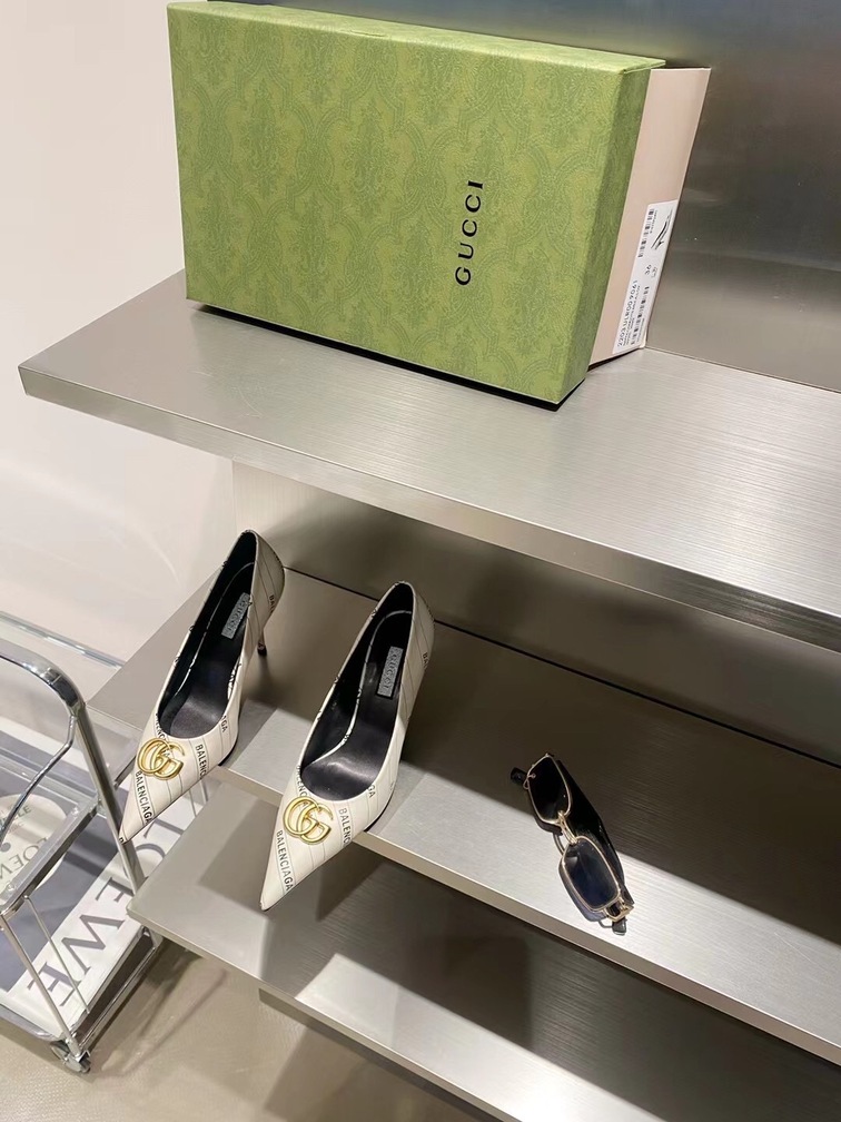 Guccixbalen Heels White Ss2022