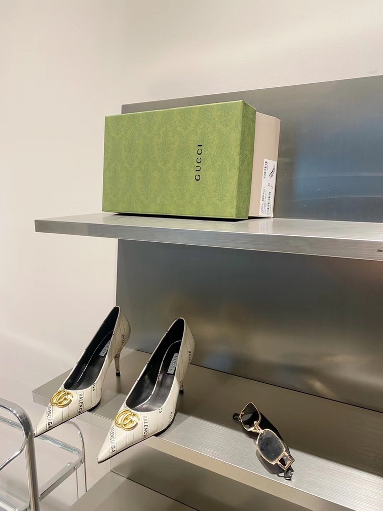 Guccixbalen Heels White Ss2022