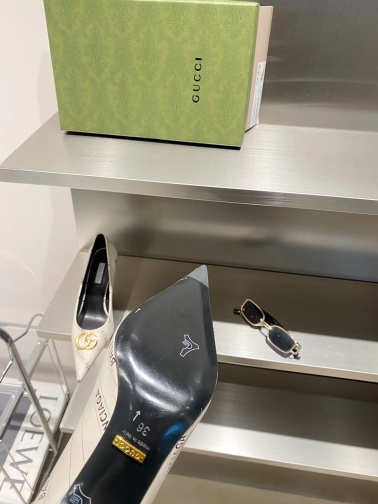 Guccixbalen Heels White Ss2022