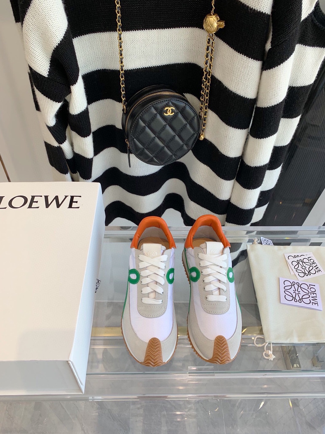 Loewe Sneakers White Green Ss2022