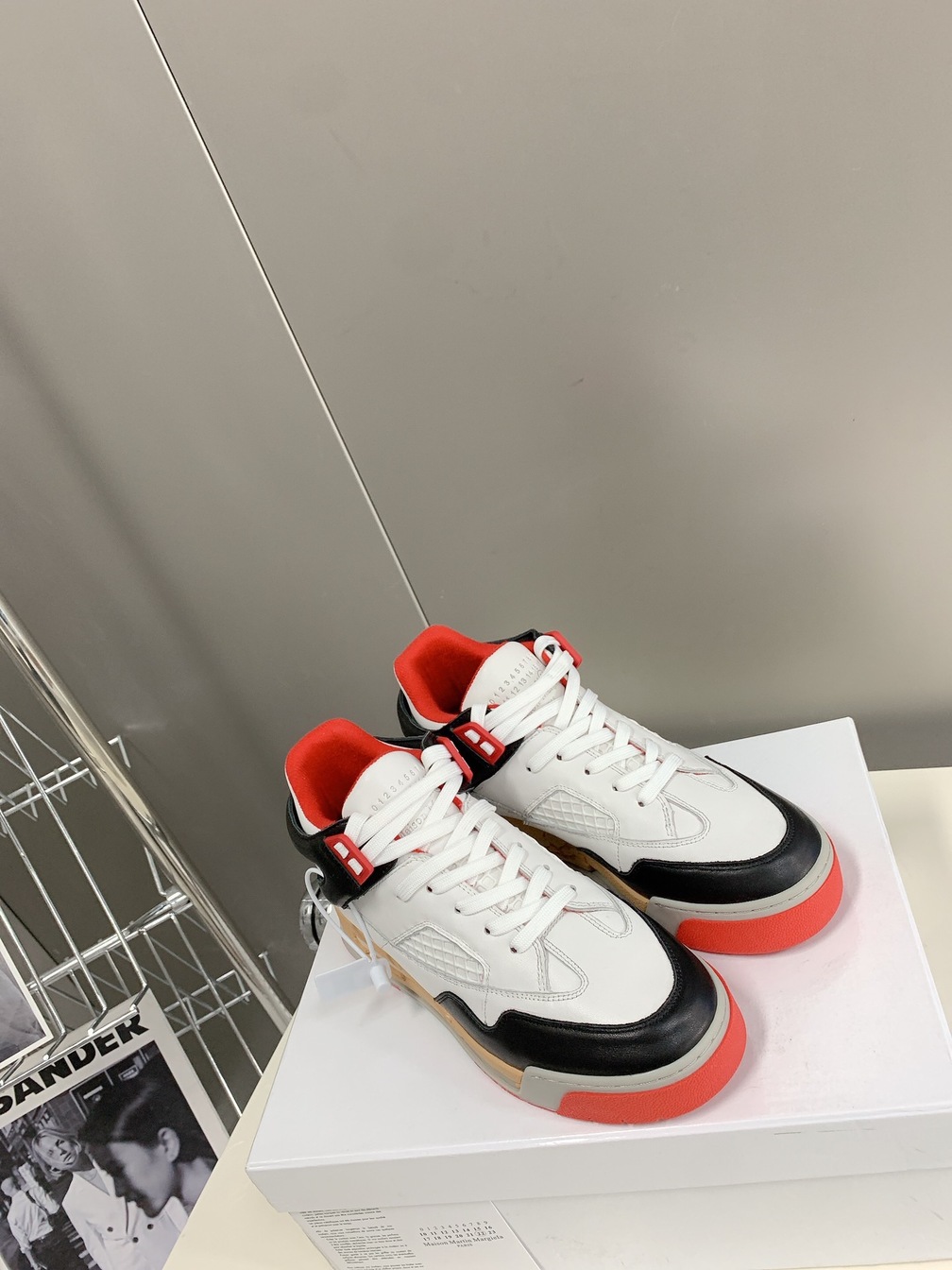 Maison Sneakers Red Beige Ss2022