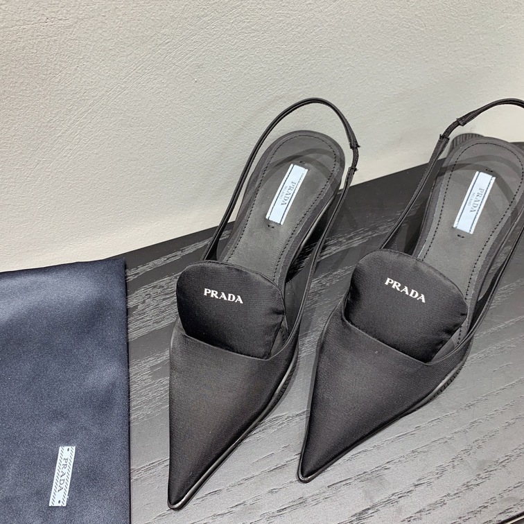 Prada Pump Heels All Black Ss2022