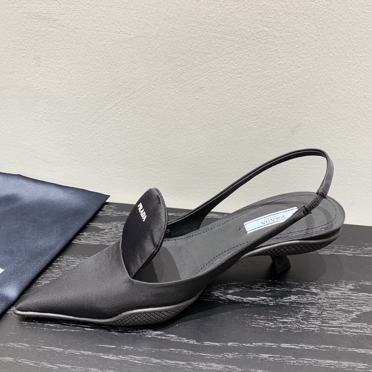 Prada Pump Heels All Black Ss2022