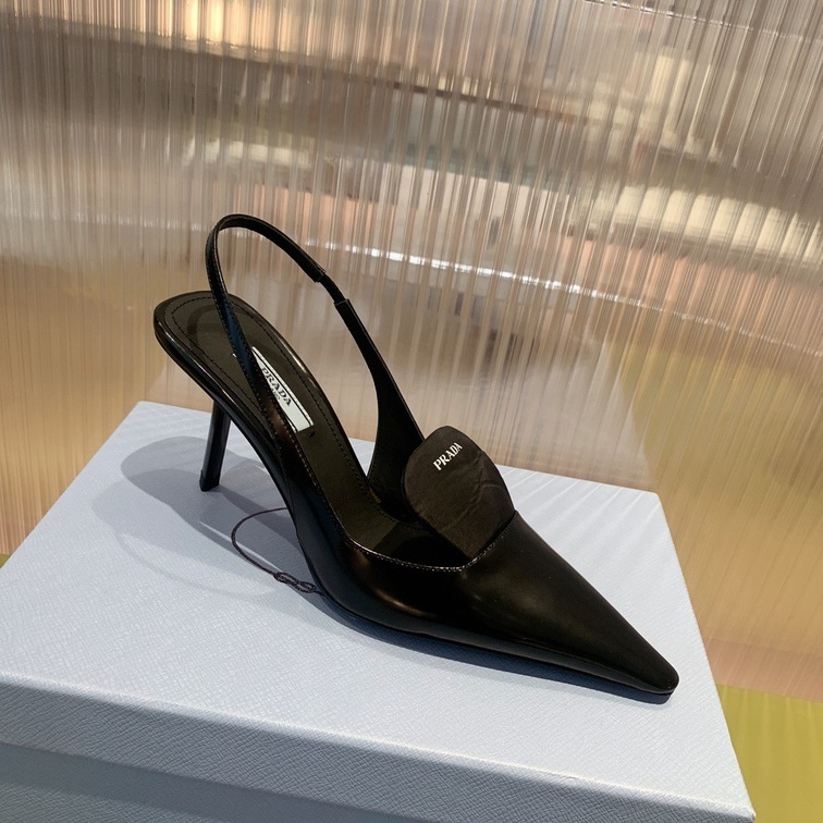 Prada Pump Heels Leather Black Ss2022