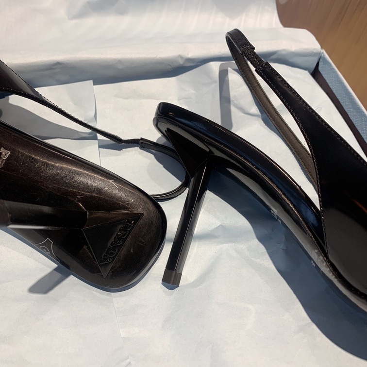 Prada Pump Heels Leather Black Ss2022