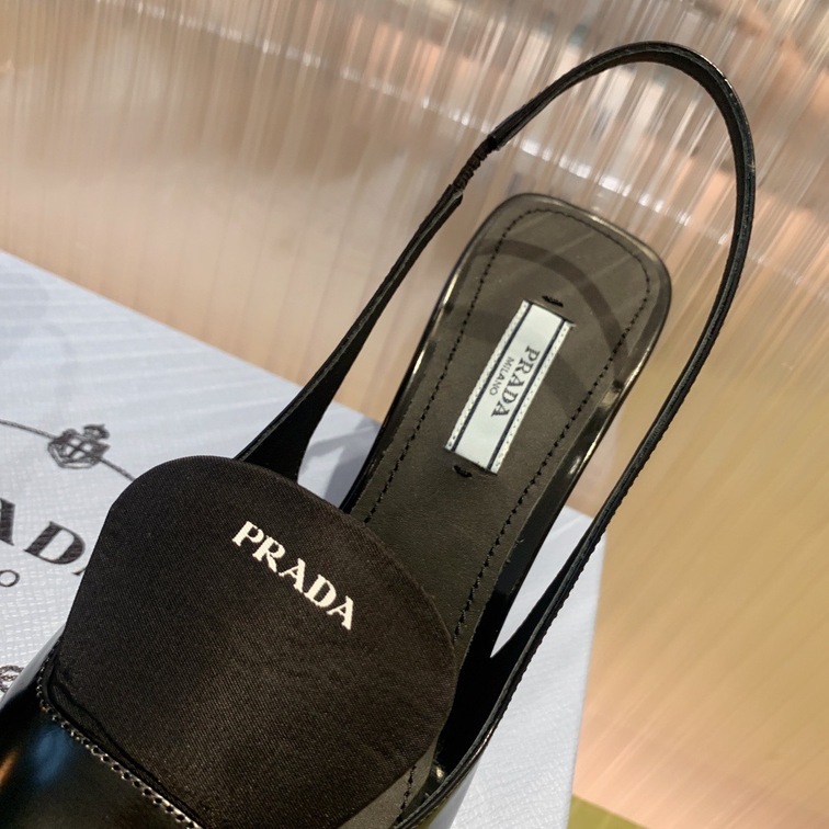 Prada Pump Heels Leather Black Ss2022