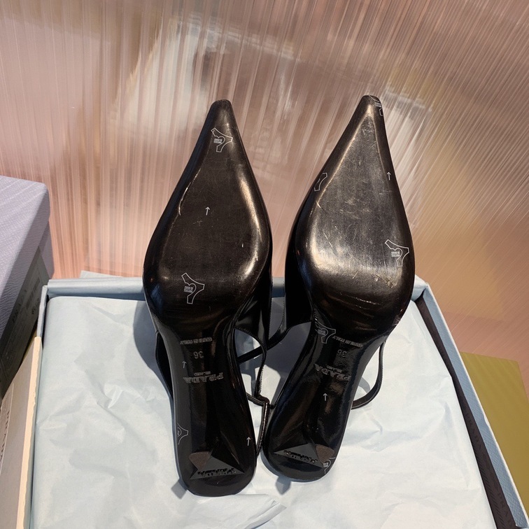 Prada Pump Heels Leather Black Ss2022