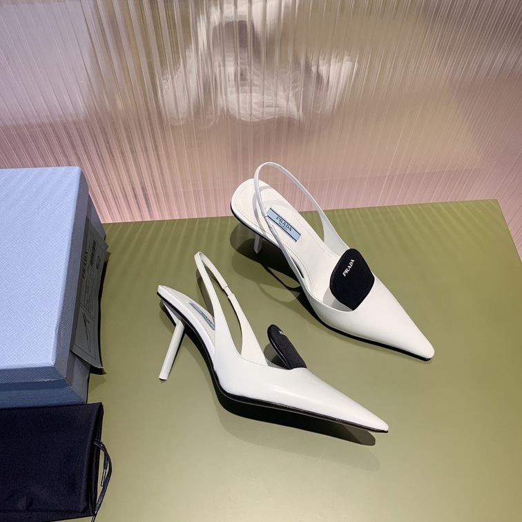 Prada Pump Heels Leather White Ss2022