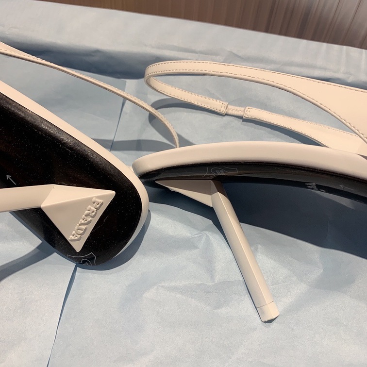 Prada Pump Heels Leather White Ss2022