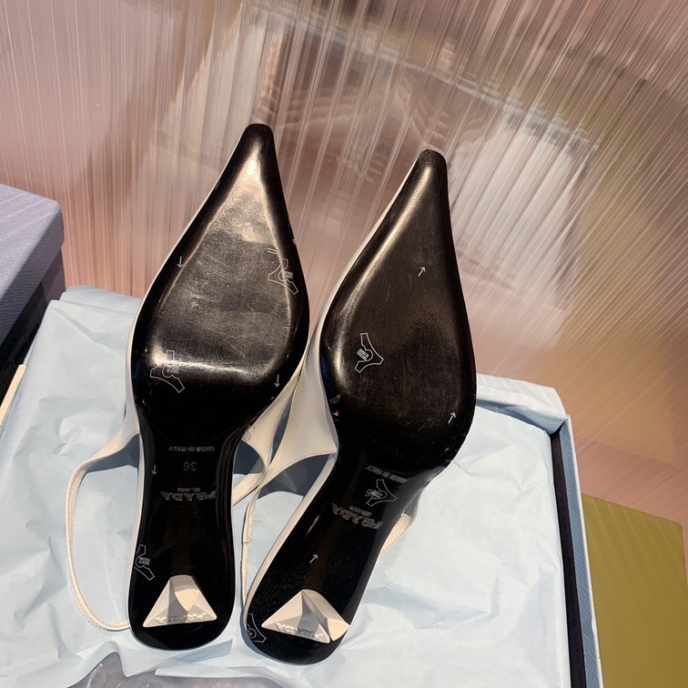 Prada Pump Heels Leather White Ss2022