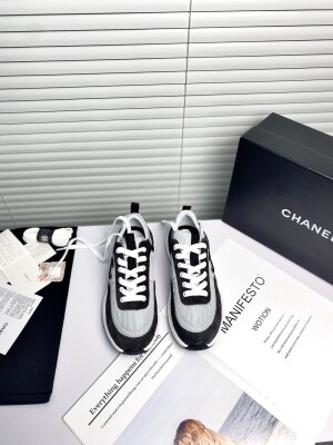 Woman Sneakers Chanel Black White Ss 2022