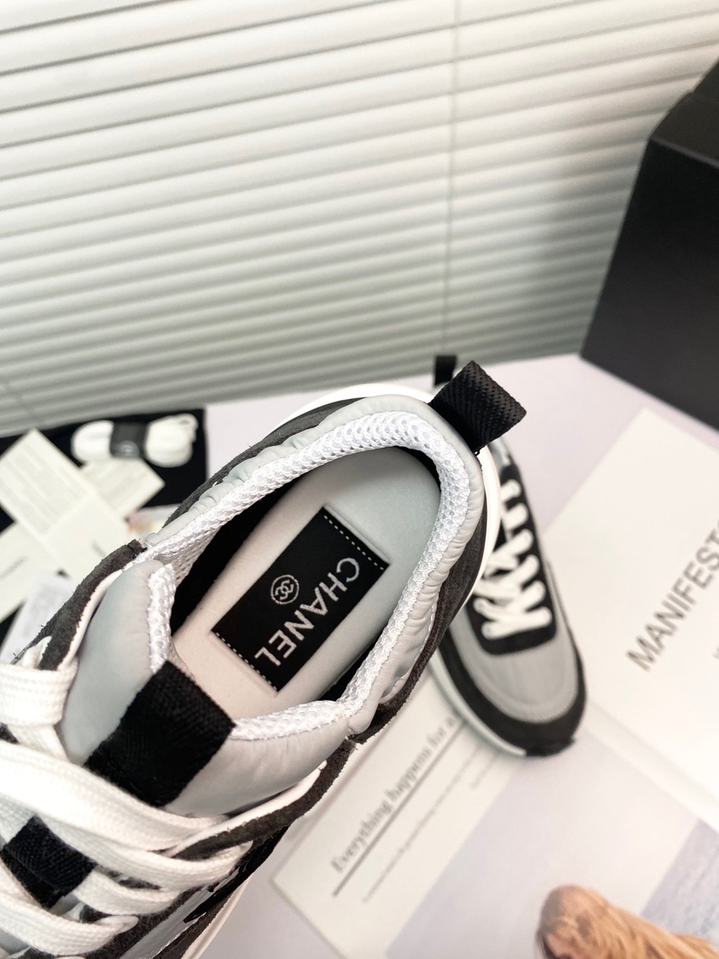 Woman Sneakers Chanel Black White Ss 2022