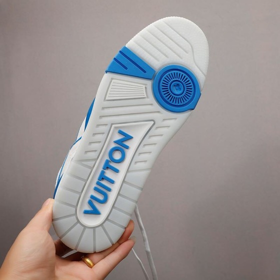 Lv Trainer Blue Sneakers