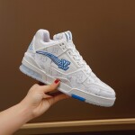 Lv Trainer Blue White Sneakers
