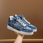 Lv Trainer Denim Sneakers Ss2022