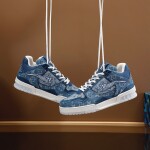 Lv Trainer Denim Sneakers Ss2022