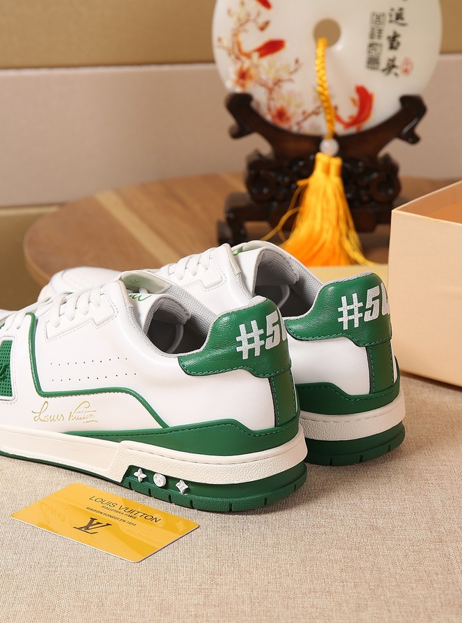 Lv Trainer Green Sneakers 5
