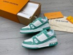 Lv Trainer Green Sneakers
