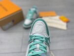 Lv Trainer Green Sneakers