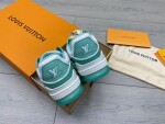 Lv Trainer Green Sneakers