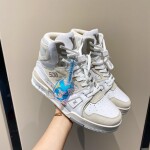 Lv Trainer High Top 508 Grey Sneakers