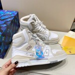 Lv Trainer High Top 508 Grey Sneakers