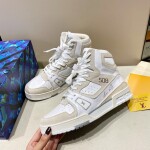 Lv Trainer High Top 508 Grey Sneakers