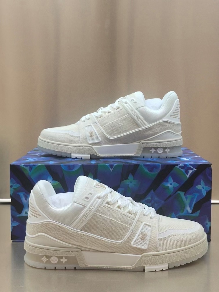 Lv Trainer Holo White Sneakers