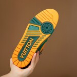 Lv Trainer Orange Green Sneakers