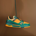 Lv Trainer Orange Green Sneakers