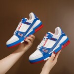 Lv Trainer Red Blue Sneakers