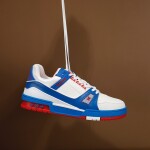 Lv Trainer Red Blue Sneakers