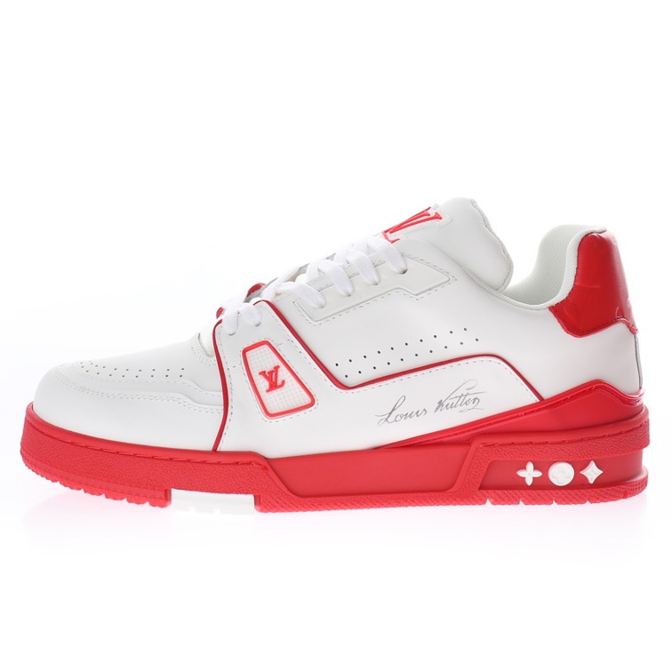 Lv Trainer Red Sneakers