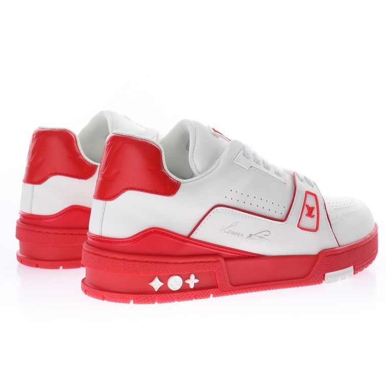 Lv Trainer Red Sneakers