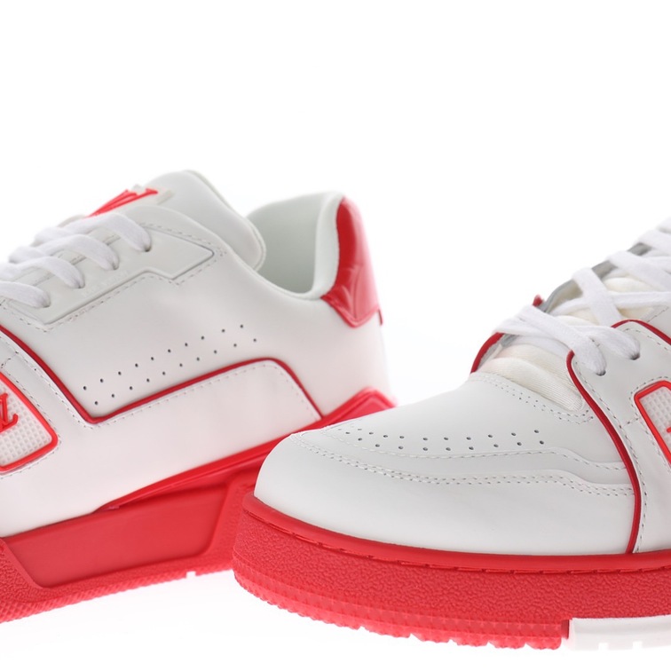 Lv Trainer Red Sneakers