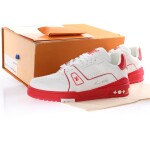 Lv Trainer Red Sneakers