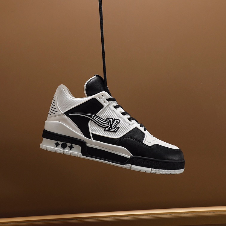 Lv Trainer Wave Black White Sneakers
