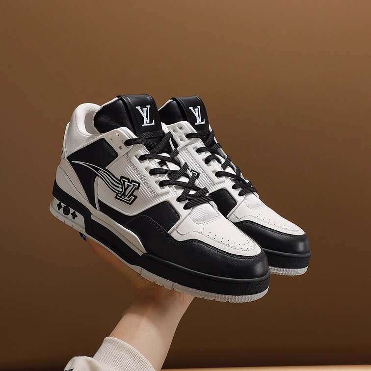 Lv Trainer Wave Black White Sneakers