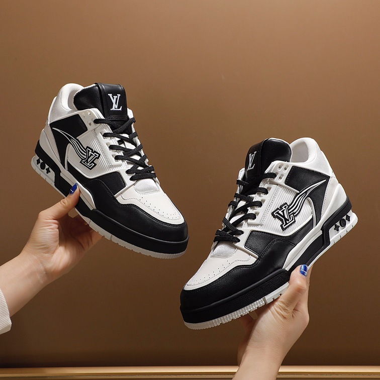 Lv Trainer Wave Black White Sneakers