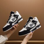 Lv Trainer Wave Black White Sneakers