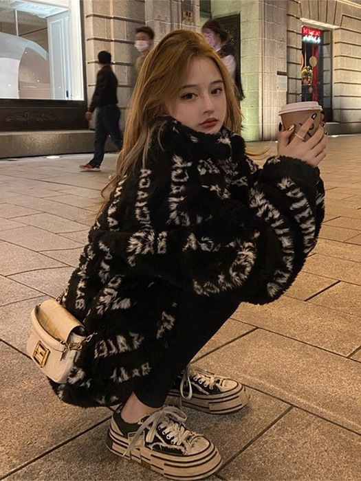 Jacket Fur Wool Logo Ss2022