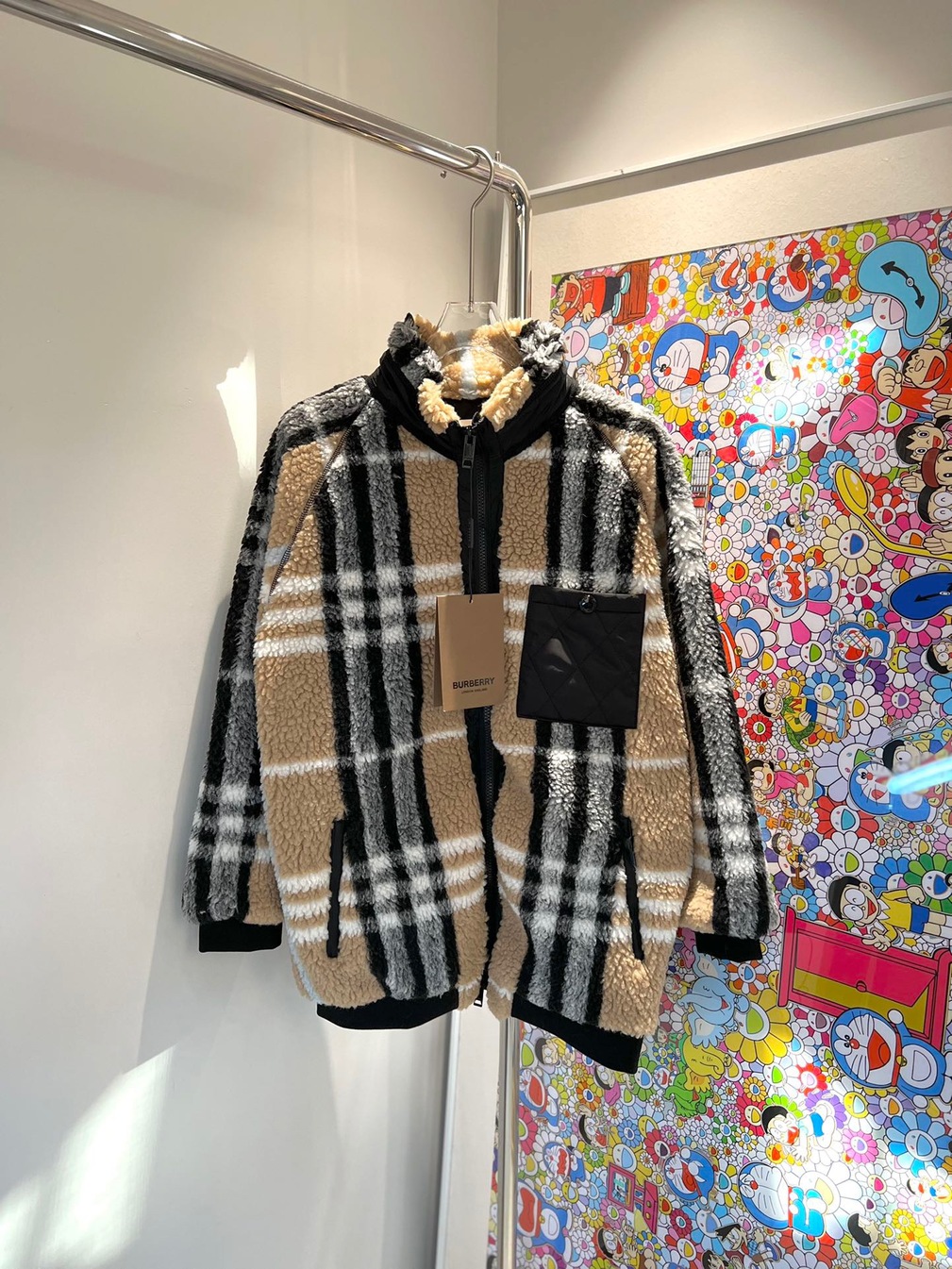 Jacket Fur Logo Details Burberry Ss2022