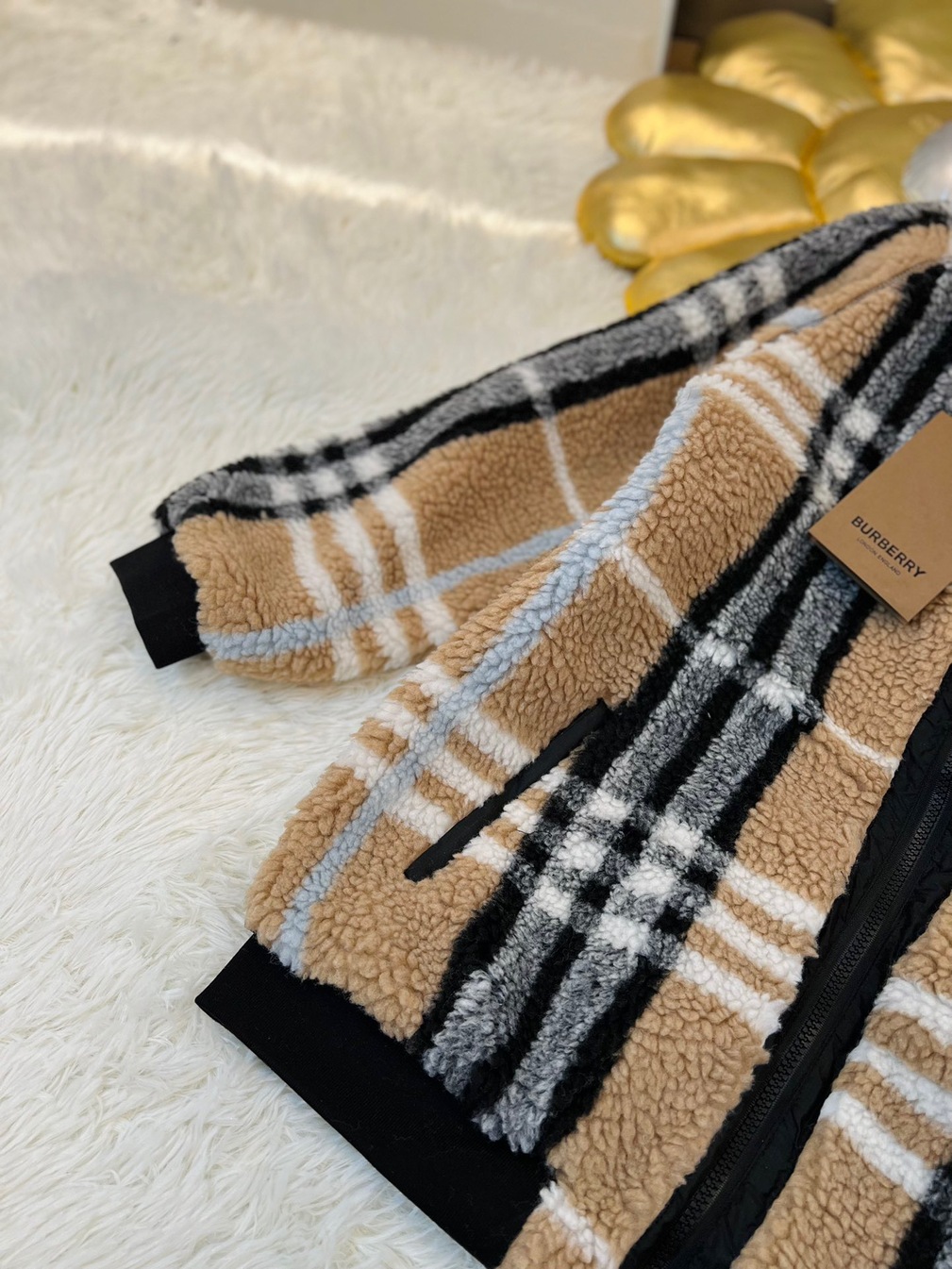 Jacket Fur Logo Details Burberry Ss2022