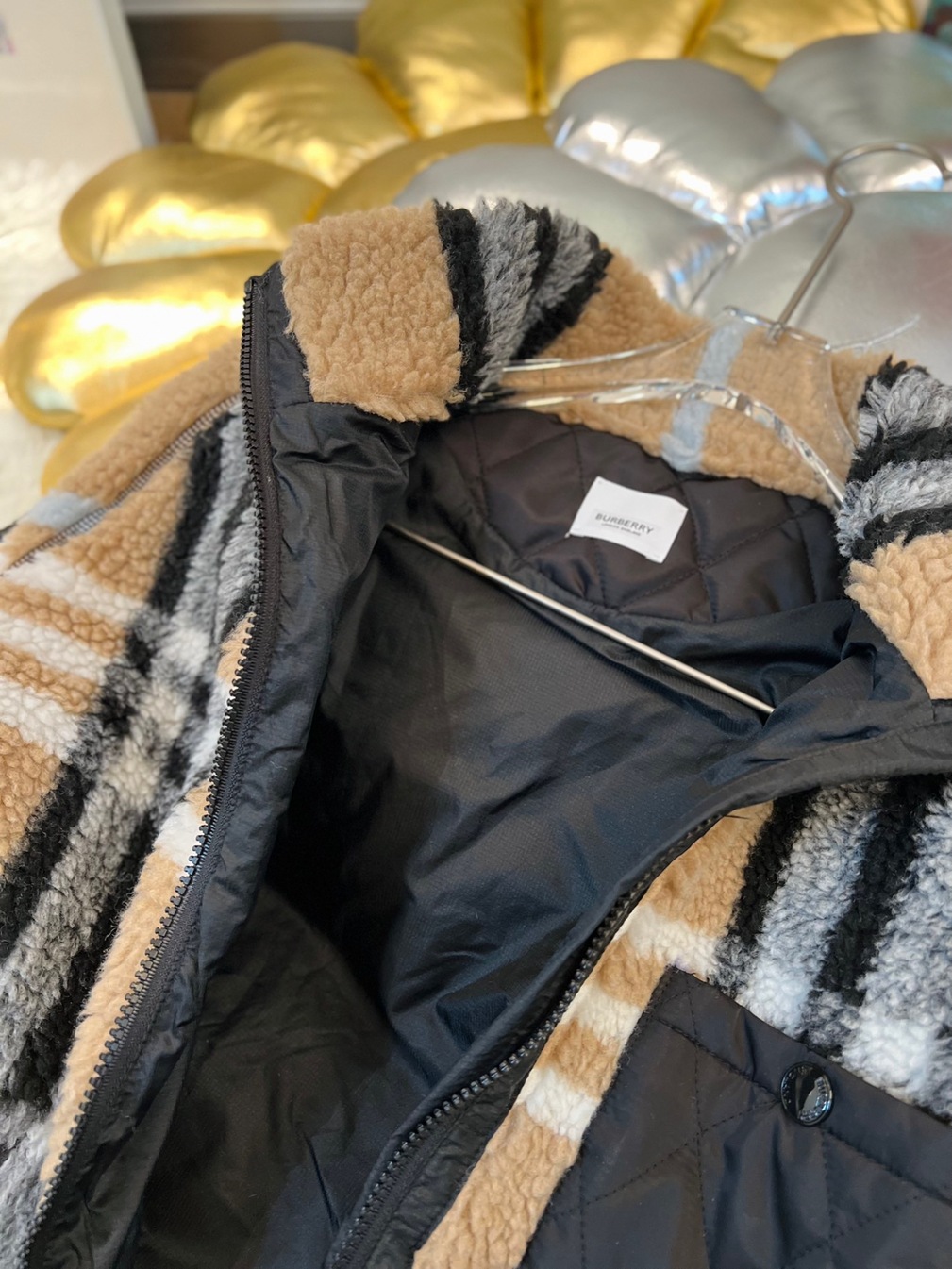 Jacket Fur Logo Details Burberry Ss2022