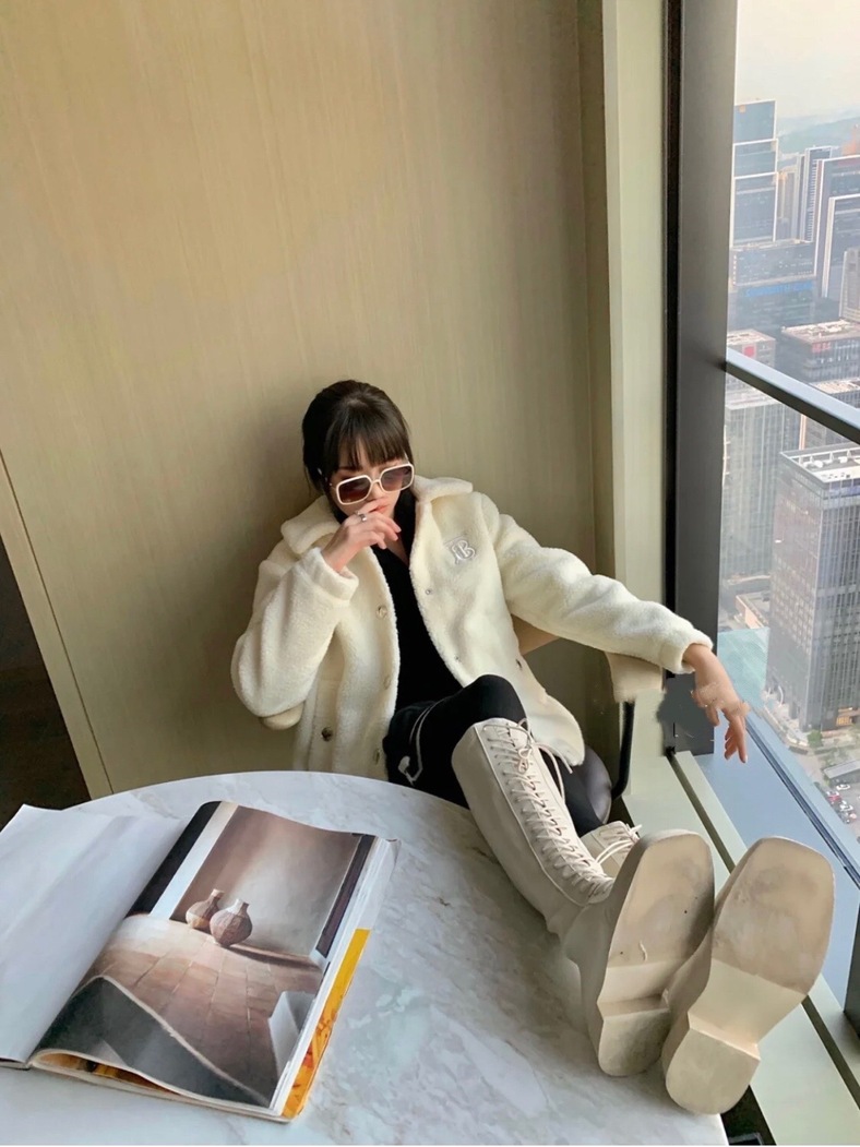 Jacket Women White Wool Ss2022