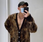 Celine Cardigan Wool Tiger Eyes Ss2022
