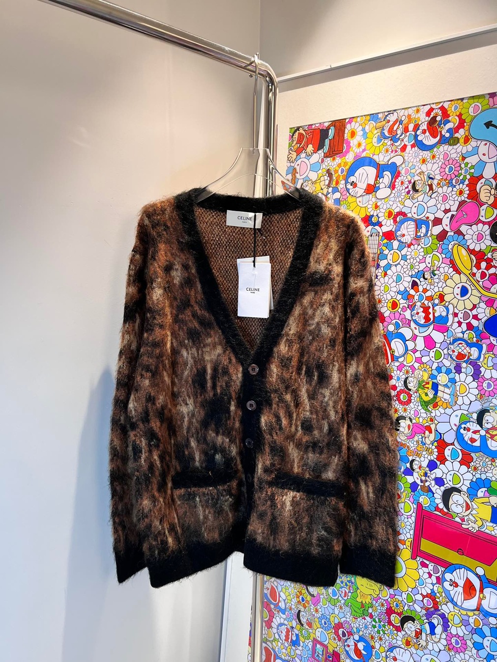 Celine Cardigan Wool Tiger Eyes Ss2022